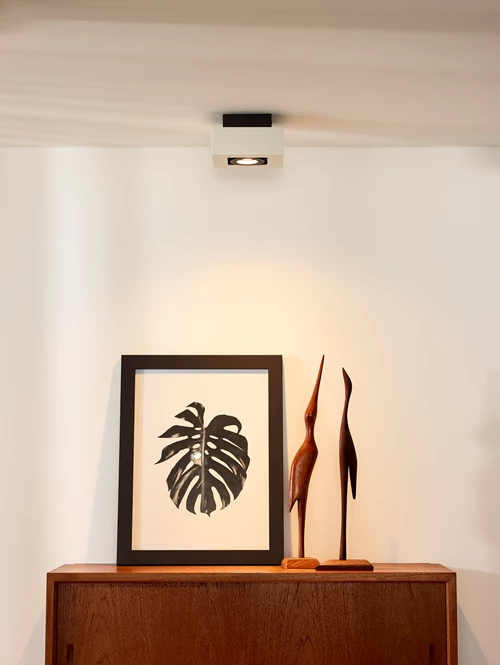 Lucide XIRAX - Spot plafond - LED Dim to warm - GU10 - 1x5W 2200K/3000K - Blanc - ambiance 1